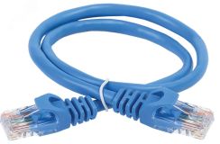 Патч-корд категории 6 UTP PVC 5м синий PC03-C6U-5M ITK