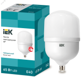 Лампа светодиодная LED 65вт Е40 белый LLE-HP-65-230-40-E40 IEK