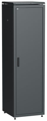 Шкаф сетевой 19дюйм LINEA N 42U 600х800 мм металлическая передняя дверь черный LN05-42U68-M ITK