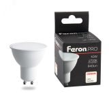 Лампа светодиодная LED 10вт 230в GU10 теплый Feron.PRO 38161 FERON