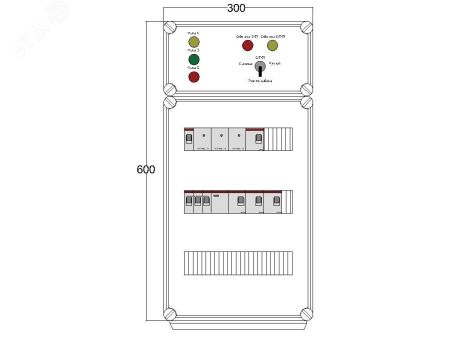 Щит управления электрообогревом DEVIBOX HR 4x1700 3хD330 (в комплекте с терморегулятором и датчиком температуры) DBR146 DEVIbox