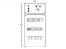 Щит управления электрообогревом DEVIBOX HR 4x1700 3хD330 (в комплекте с терморегулятором и датчиком температуры) DBR146 DEVIbox