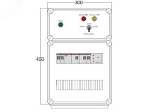 Щит управления электрообогревом DEVIBOX HR 2x1700 D316 (в комплекте с терморегулятором и датчиком температуры) DBR074 DEVIbox