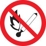 Знак Ф180мм Запрещается пользоваться открытым огнем YPC40-ZPKUR-1-010 IEK
