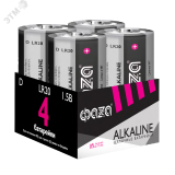 Элементы питания алкалиновые LR20 (D) ФАZА Alkaline (4 шт. в упаковке) 5041868 JazzWay