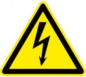 Знак пластик ''Опасность поражения электрическим током (Молния)'' W08 (150х150мм) pn-1-02 EKF