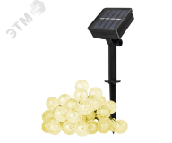 Солнечная светодиодная гирлянда SLR-G05-30Y шарики, желт. 5033368 JazzWay