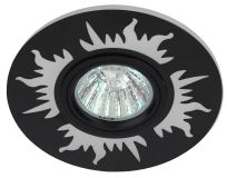 Светильник точечный декоративный cо светодиодной подсветкой MR16, 220V, max 11W, черный DK LD30 BK Б0036498 ЭРА