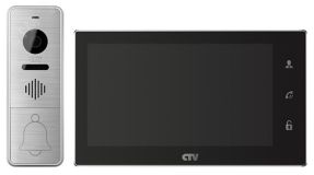 Комплект видеодомофона (вызывная панель -D400FHD и монитор -M4706AHD) CTV-DP4706AHD B (чёрный) CTV