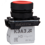 Кнопка КМЕ4111м-красный-1но+1нз-цилиндр-IP40- 248241 КЭАЗ