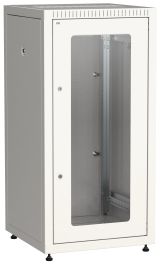 Шкаф LINEA E 24U 600х600мм двери 2шт стекло и металл серый LE35-24U66-GM ITK