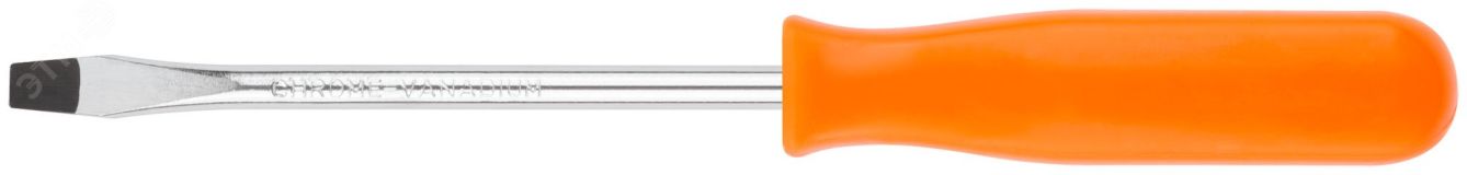Отвертка ''Эконом'', CrV сталь, пластиковая оранжевая ручка 6х100 мм SL 54184 FIT