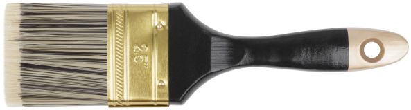 Кисть флейцевая ''Стайл'', искусственная черно-белая щетина, деревянная ручка 2.5'' (63 мм) 01186 FIT