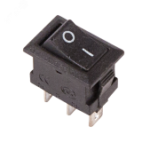 Выключатель клавишный 250V 3А (3с) ON-ON черный Micro, REXANT 36-2030 REXANT
