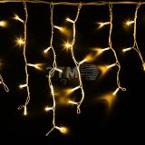 Гирлянда Айсикл Бахрома светодиодный, 4,0 х 0,6 м, белый провод каучук, 230 В, диоды желтые, 128 LED 255-201 Neon-Night