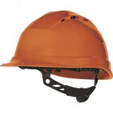 Каска защитная QUARTZ UP IV оранжевого цвета с храповым механизмом с вентиляцией QUARUP4OR Delta Plus