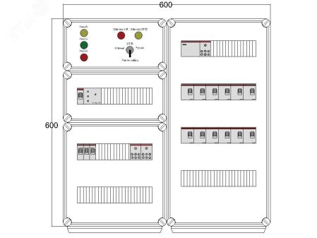 Щит управления электрообогревом DEVIBOX HR 12x2800 D316 (в комплекте с терморегулятором и датчиком температуры) DBR092 DEVIbox