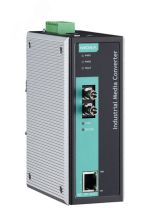 Медиаконвертер Ethernet 10/100BaseTX в 100BaseFX (многомодовое оптоволокно) в металлическом корпусес расширенным диапазоном температур IMC-101-M-ST-T MOXA