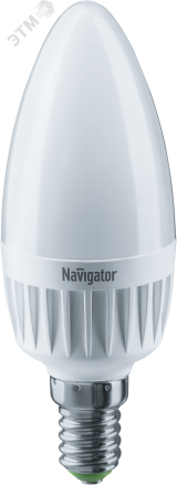 Лампа светодиодная LED 7вт E14 белый матовая свеча 18938 Navigator Group
