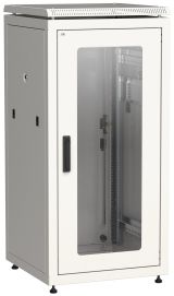 Шкаф сетевой 19дюйм LINEA N 18U 600х600 мм стеклянная передняя дверь. задняя металлическая серый LN35-18U66-GM ITK