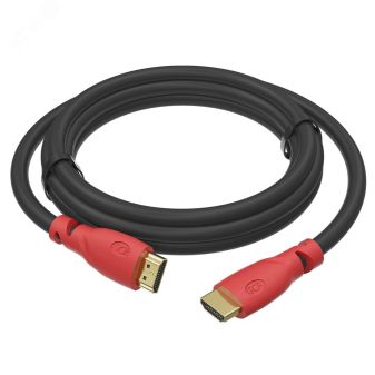 Кабель HDMI 2.0, Ultra HD 19М на 19М, 1 м., черный-красный 1000601975 Greenconnect