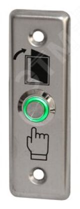 Кнопка металлическая с подсветкой, врезная, НР контакты, размер 90х28 мм smkd0189 Smartec