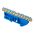 Шина 0 N 6х9мм 16 отверстий латунь синий изолятор на DIN-рейку PROxima sn0-63-16-d EKF