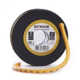 Кабель-маркер PE для провода сеч.4мм, желтый (270 шт в упак) Stekker 39122 STEKKER