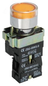 Кнопка управления LAY5-BW3561 с подсветкой желтая BBT50-BW-K05 IEK