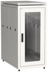 Шкаф напольный сетевой 19'' LINEA N 24U 800х1000мм стеклянная передняя дверь. задняя перфорированная серый LN35-24U81-GP ITK