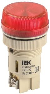 Лампа ENR-22 сигнальная красная с подсветкой неон 240В BLS40-ENR-K04 IEK