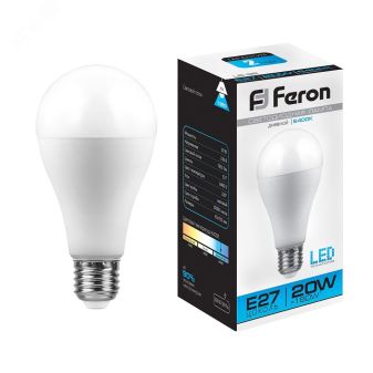 Лампа светодиодная LED 20вт Е27 дневной 25789 FERON