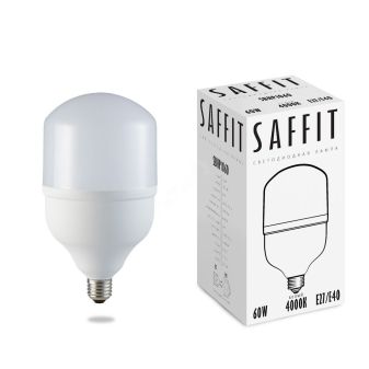 Лампа светодиодная LED 60вт Е27/Е40 белый 55096 SAFFIT