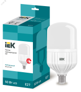 Лампа светодиодная LED 50вт Е27 белый LLE-HP-50-230-40-E27 IEK