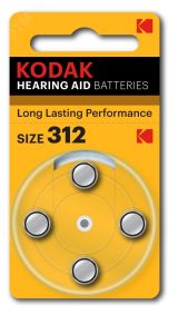 Батарейка ZA312-4BL [KZA312-4] MAX Hearing Aid (40/400/32000) Б0044792 KODAK