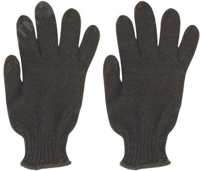 Перчатки вязаные утепленные, полушерстяные, двойной вязки (3 нити) 12500 РОС