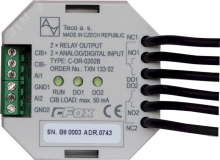 Компактный модуль дискретных и аналоговых вх/вых C-OR-0202B, CIB, 2x AI/DI, 2x RO Нормально открытые/закрытые (NO/NC) контакты, 230VAC/16A TXN 133 02 TECO