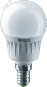 Лампа светодиодная LED 7вт E14 теплый шар 18941 Navigator Group