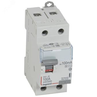 Выключатель дифференциального тока (УЗО) DX3 2П 100А 100мА-АC-S 411537 Legrand