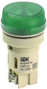Лампа ENR-22 сигнальная зеленая с подсветкой неон 240В BLS40-ENR-K06 IEK