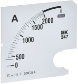 Шкала сменная для амперметра Э47 2000/5А класс точности 1,5 96х96мм IPA20D-SC-2000 IEK