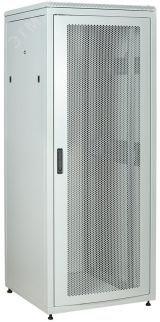 Шкаф сетевой 19' LINEA N 28U 800х800мм перфорированная передняя дверь задняя металлическая серый LN35-28U88-PM ITK