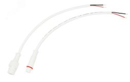Соединительный кабель (2pin) герметичный (IP67) 2х0.35 кв мм белый, REXANT 11-9320 REXANT
