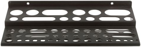 Полка для инструмента пластиковая ''мини'' черная, 48 отверстий, 300х150 мм 65703 КУРС РОС