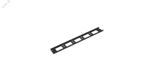 Органайзер кабельный вертикальный, 18U, для шкафов серий TFI-R, Ш75хВ731хГ20мм, металлический, с крепежом, цвет черный ЭКО52406 TLK