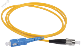 Патч-корд оптический переходной (шнур коммутационный) для одномодового кабеля (SM) 9/125 (OS2) SC/UPC-FC/UPC одинарного исполнения (Simplex) LSZH 1м FPC09-SCU-FCU-C1L-1M ITK