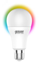 Лампа светодиодная умная 8.5 Вт 806 лм 2700-6500К AC 220-240В E27 А60 (груша) Управление по Wi-Fi, изменение цветовой температуры и диммирование Smart Home 1170112 GAUSS