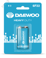 Элемент питания  6F22 9V DAEWOO солевая Heavy Duty блистер, 1 шт. 4895205029248 JazzWay