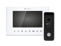 Комплект видеодомофона Optimus VMH-7.1 (w) + DSH-1080 (черный)_v.1 В0000014975 Optimus CCTV