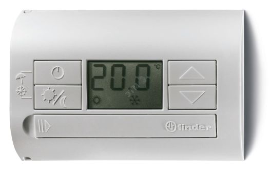 Термостат комнатный настенный с цифровым дисплеем Вкл/Выкл/Лето/Зима белый 1T3190030000 FINDER
